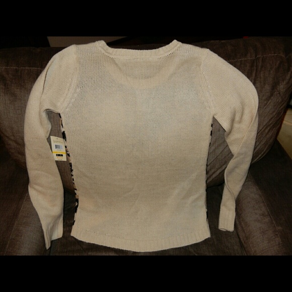 L.E.I. Leopard Print sweater M - Picture 3 of 4